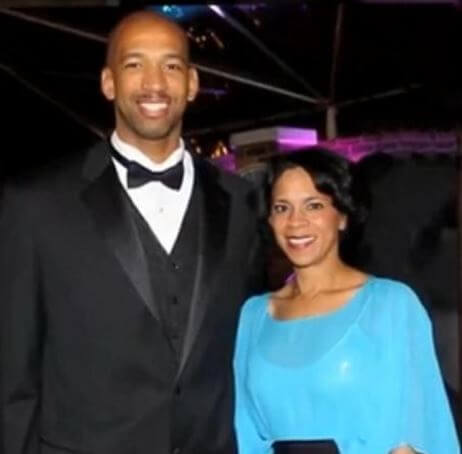 Lael Williams parents Monty Williams and Ingrid Williams at a party.